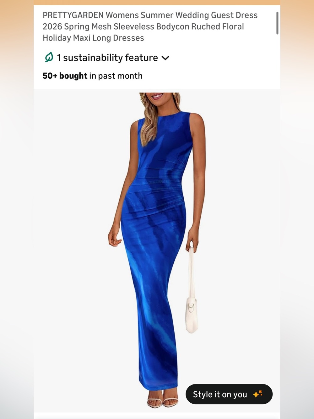 Pretty Garden Blue Dress